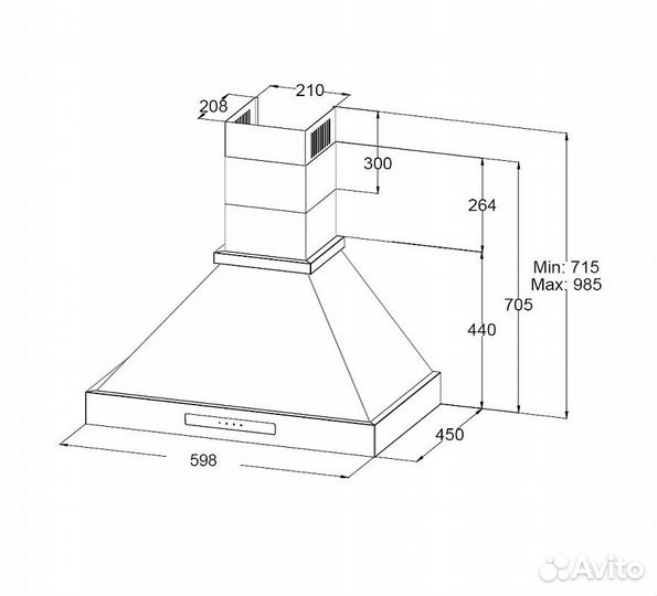 Кухонная вытяжка Korting KHC 6809 N