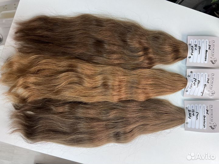 Волосы для наращивания натуральные русые