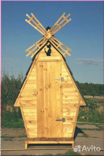 Дачный туалет деревянный с установкой щйр 278