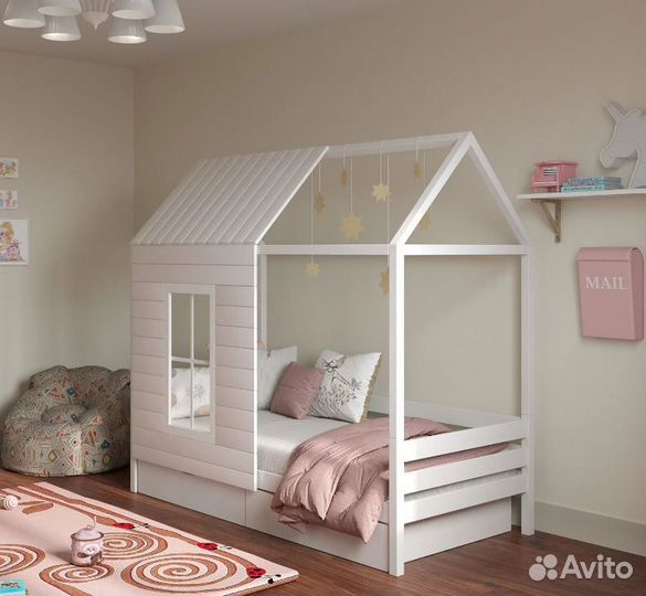 Кровать одноярусная домик для ребенка