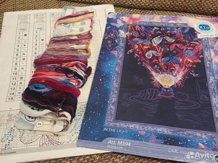 5 наборов для вышивания крестиком(остатки)