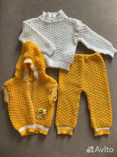 Вязаный костюм детский