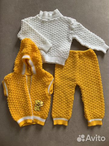 Вязаный костюм детский