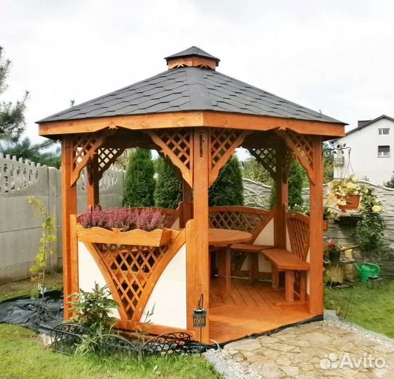 Беседка садовая, пергола, арка, качель садовая