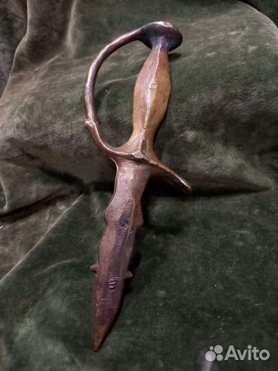 Старинный эфес рукоять сабли. Бронза. 18,19 в