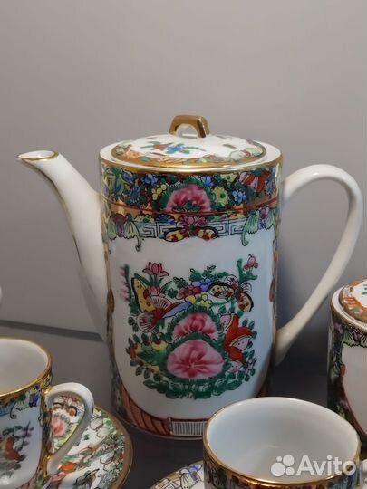 Сервиз кофейный, старый Китай, винтаж, СССР