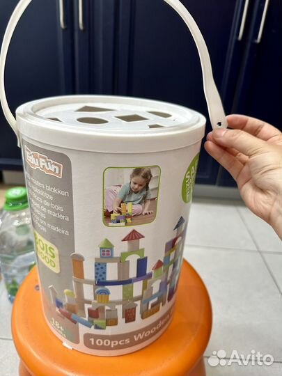 Конструктор деревянный 100 деталей