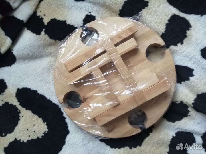 Манежница деревянная с ножками, подставка для еды