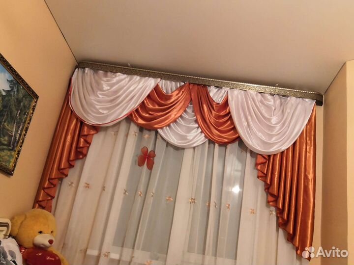 Шторы с ламбрекеном бу