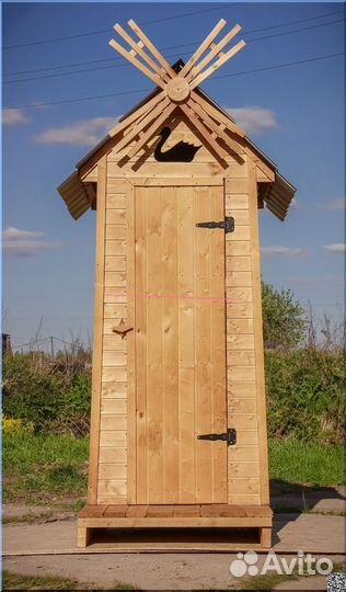 Уличный туалет деревянный JWL457