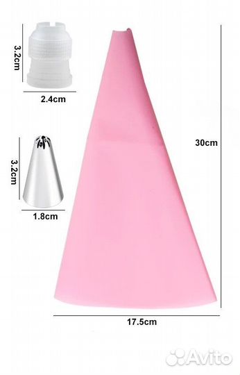 Кондитерский мешок с насадками многоразовый+кисточ