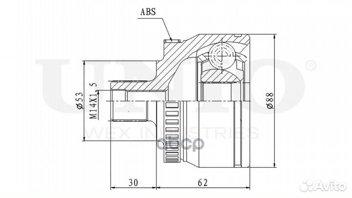 ШРУС наружный CVJ-20038 unio