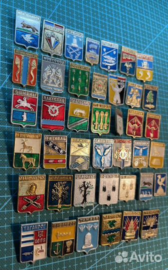 Значки города. Серия гербы от М до Т. СССР