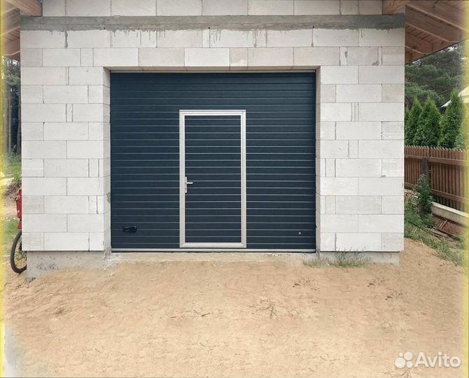 Высокие секционные ворота под ключ