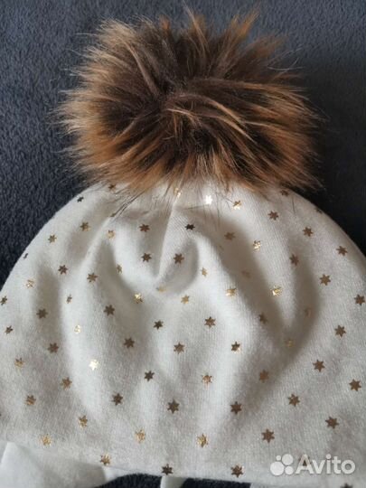 Зимняя шапка для девочки 48-50