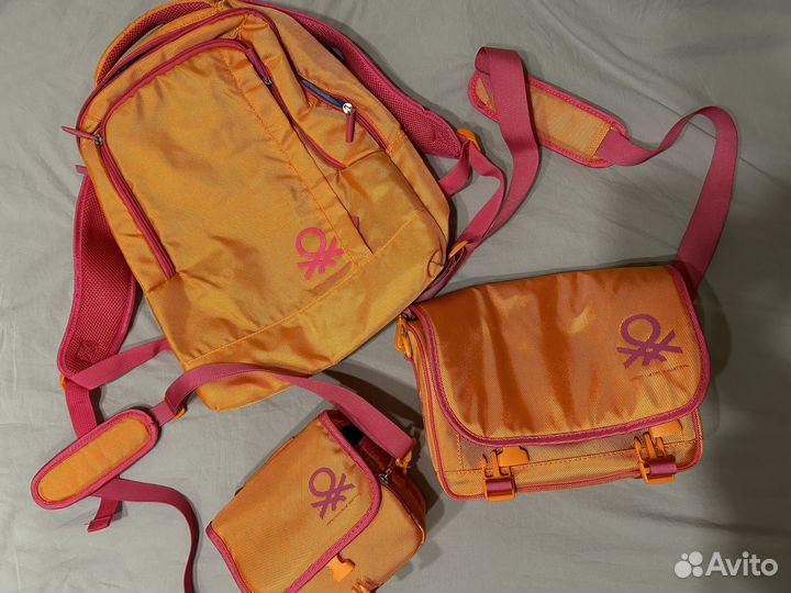 Комплект сумок рюкзак benetton (бенеттон)
