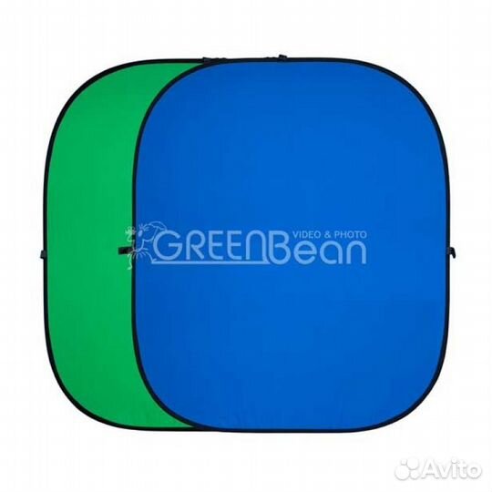 Двухсторонний тканевый фон хромакей GreenBean Twis