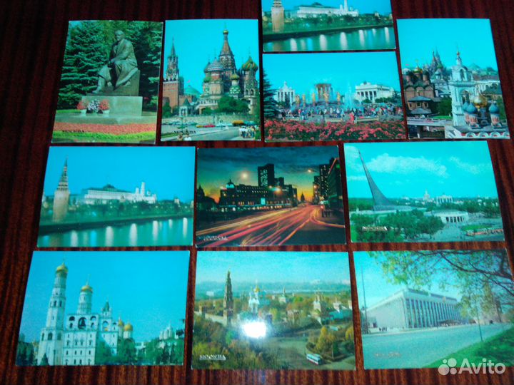 Комплекты фотооткрыток СССР о Москве