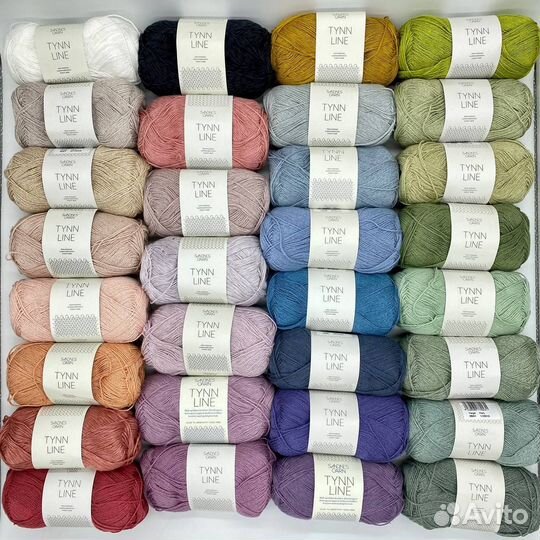 Пряжа хлопок, лен, вискоза Tynn line