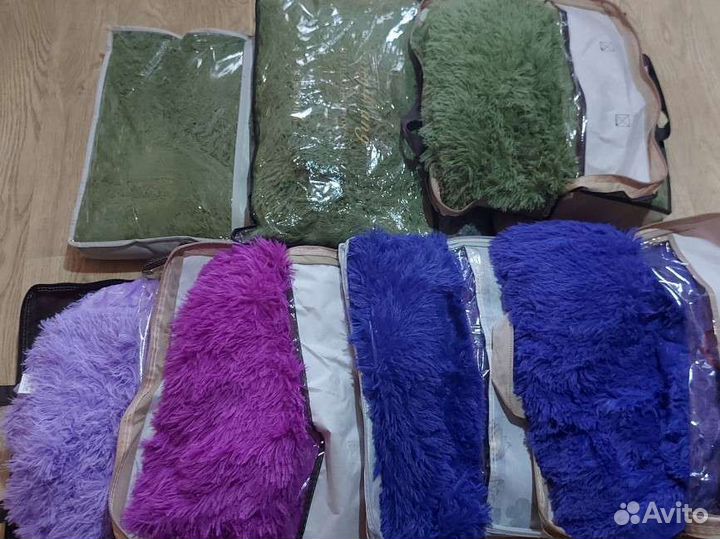 Плед травка. Пушистый плед. Размер евро