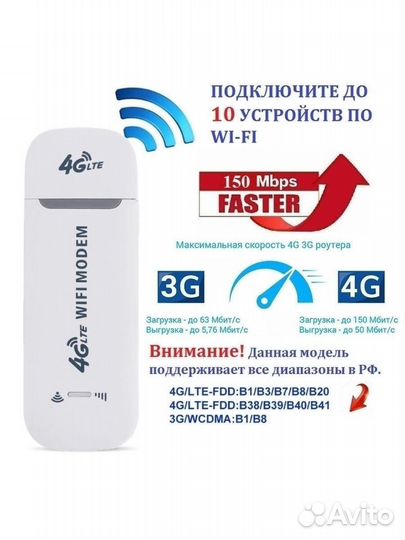 Wi-Fi Модем - роутер 4G