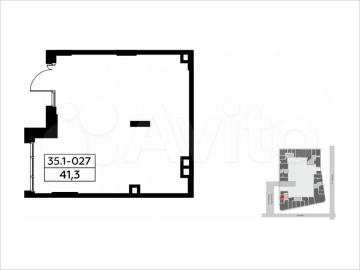 Продается торговое помещение, площадь 41.3 кв.м