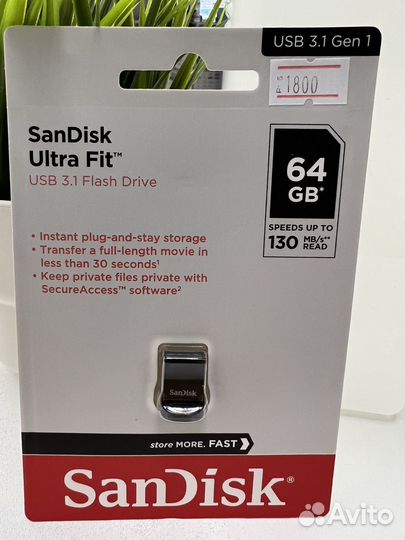 Usb флешка оригинал,64гб Sandisk