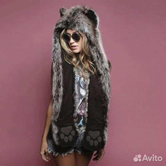 Шапка Волк. Зверошапка