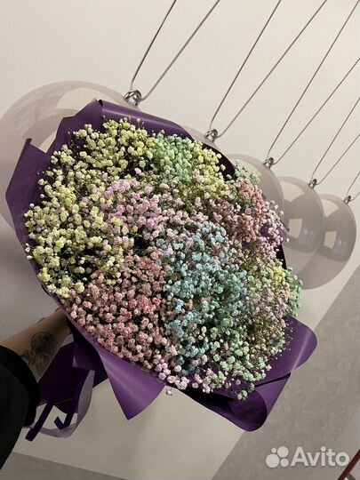 Гипсофила букет живые цветы подарок