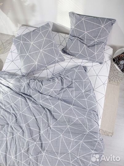 Кпб - Поплин, размер евро