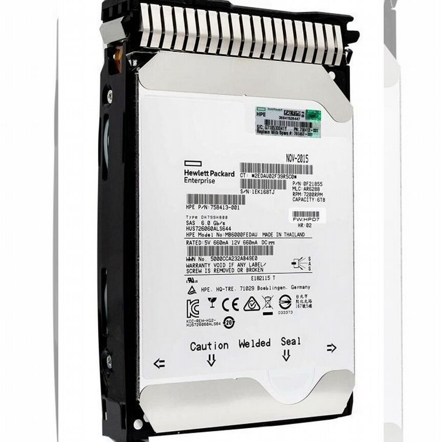 [765259-B21] Жесткий Диск Hp 6tb 761497-001 Sas 3,5" 765259-B21