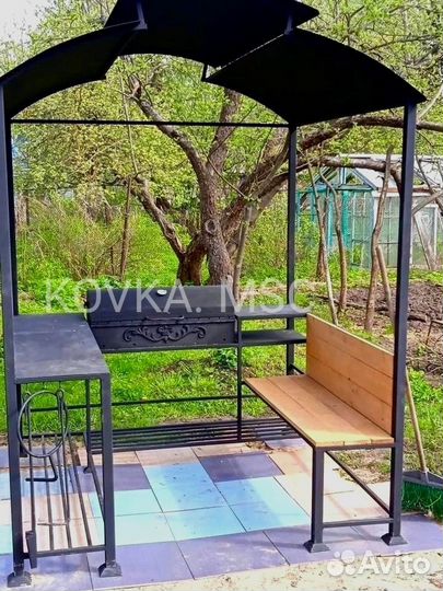 Мангал с крышей