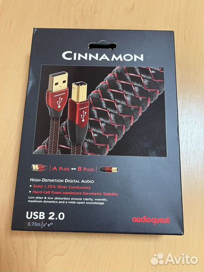 USB кабель AudioQuest Cinnamon USB-A - USB-B 0.75m