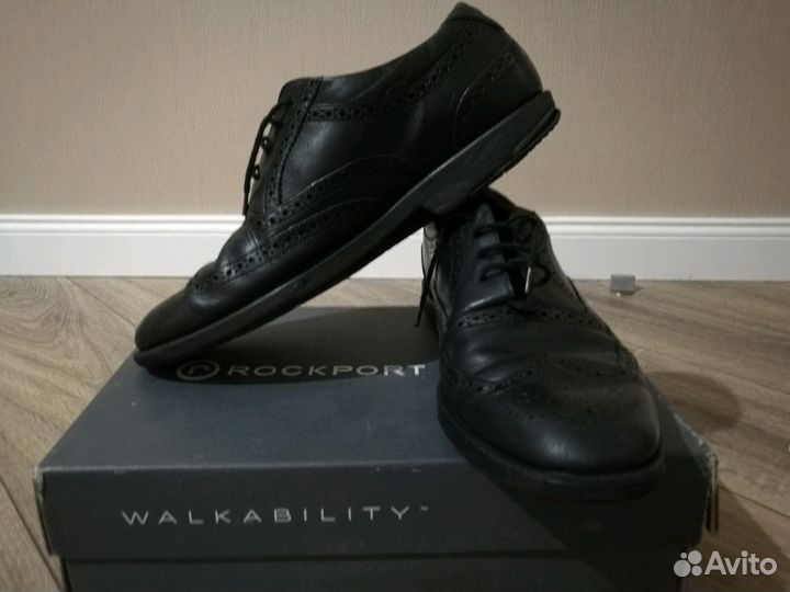 Туфли мужские весенне-осенние б/у, кожаные