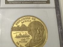 Монета золото Конго Ливингстоун 1 унция
