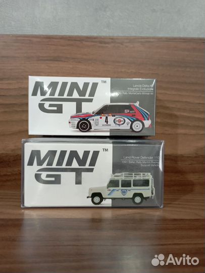 Модели Mini GT Lancia и Land Rover (запаки)