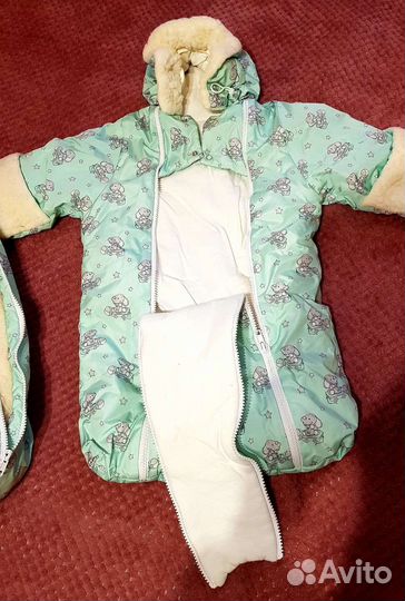 Конверт зимний овчина на выписку