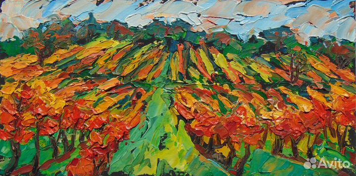 Картины маслом пейзаж 10 работ импасто интерьерные