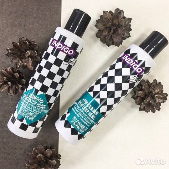 Шампунь и бальзам для волос indigo style 1 литр