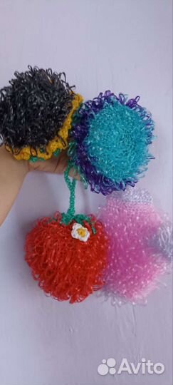 Мочалки ручной вязки