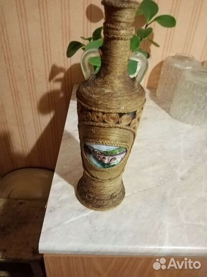 Декоративная бутылка и кувшин керамика