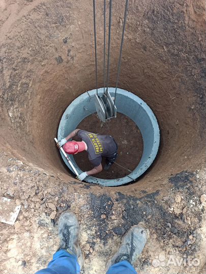 Септик из бетонных колец/Выгребная яма/Канализация