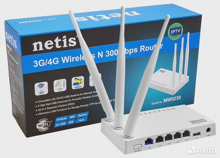 Роутер беспроводной Netis MW5230 под 3G/4G модем