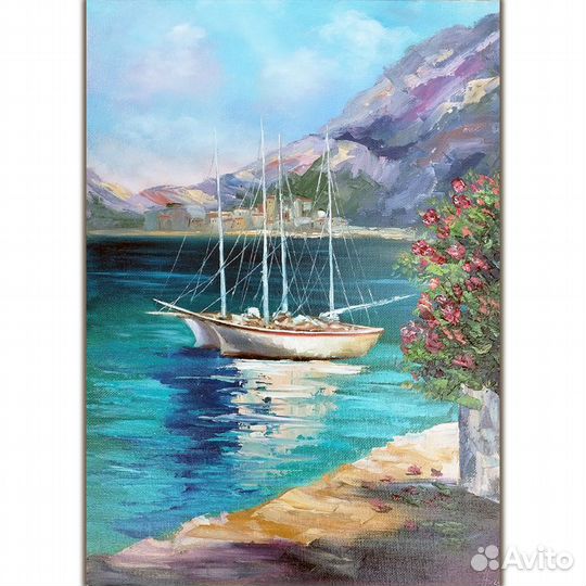 Картина Крымский мотив 25 на 35 см, масло, холст