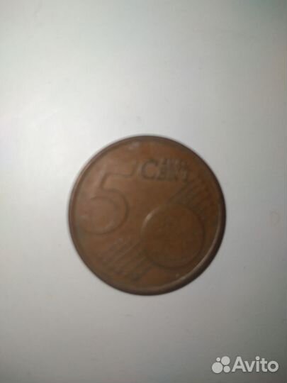 Монета 5 euro cent Германия 2004