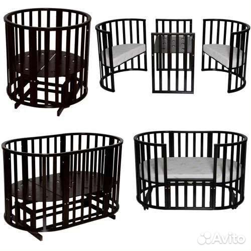 Круглая/овальная кроватка с универсальным маятнико