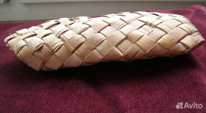 Футляр для очков и лапти из бересты, ручная работа