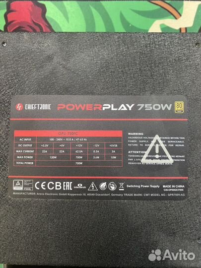 Блок питания chieftronic 750w power play