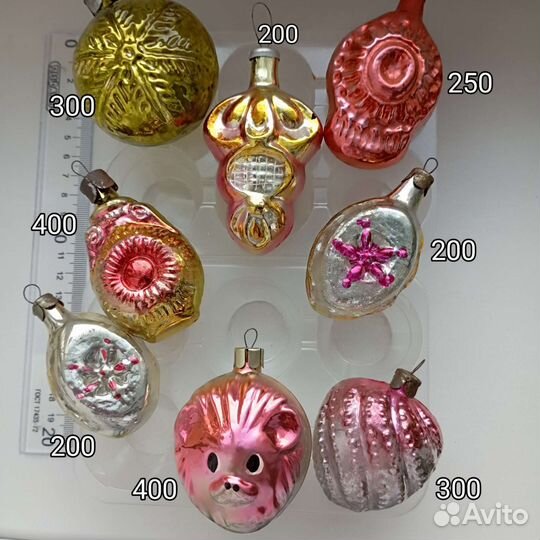 Елочные игрушки СССР. Стекло