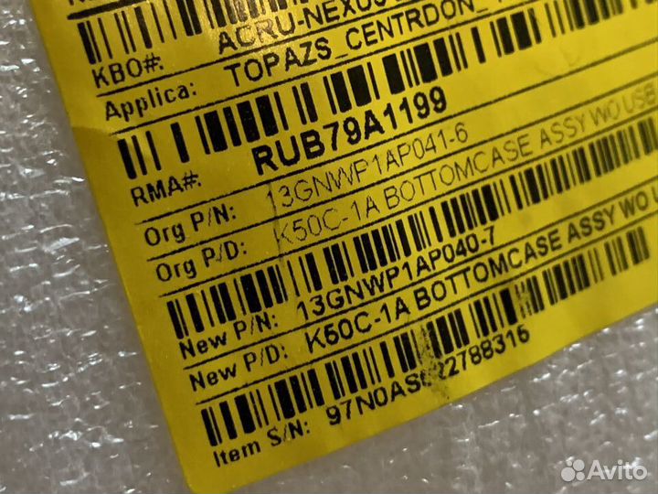 Новый оригинальный поддон для Asus K50c